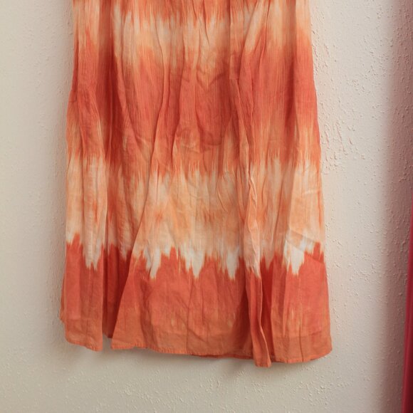 #425 Chico's Orange Cream-Colored Skirt Size 2 (12) - Picture 4 of 7
